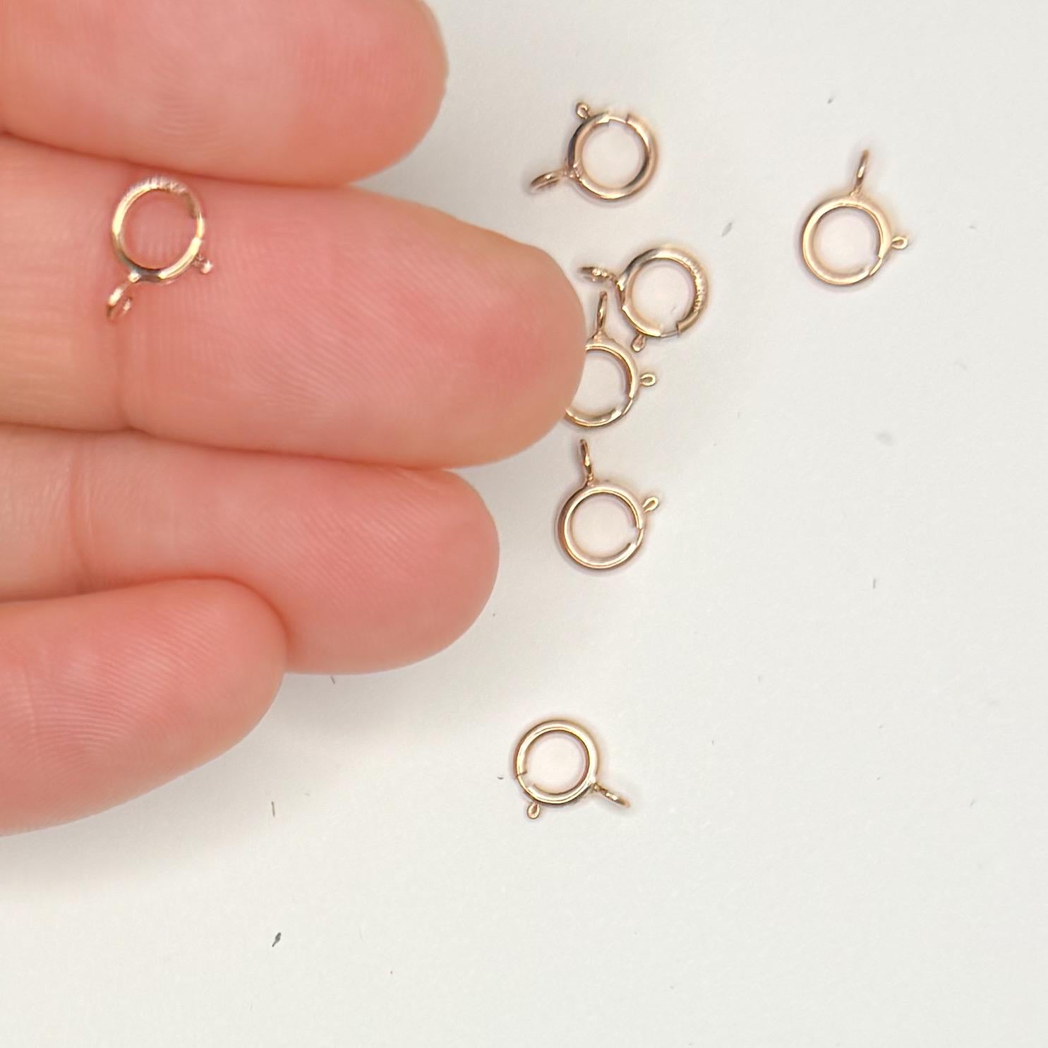 14k rose gold filled 5mm spring ring clasps