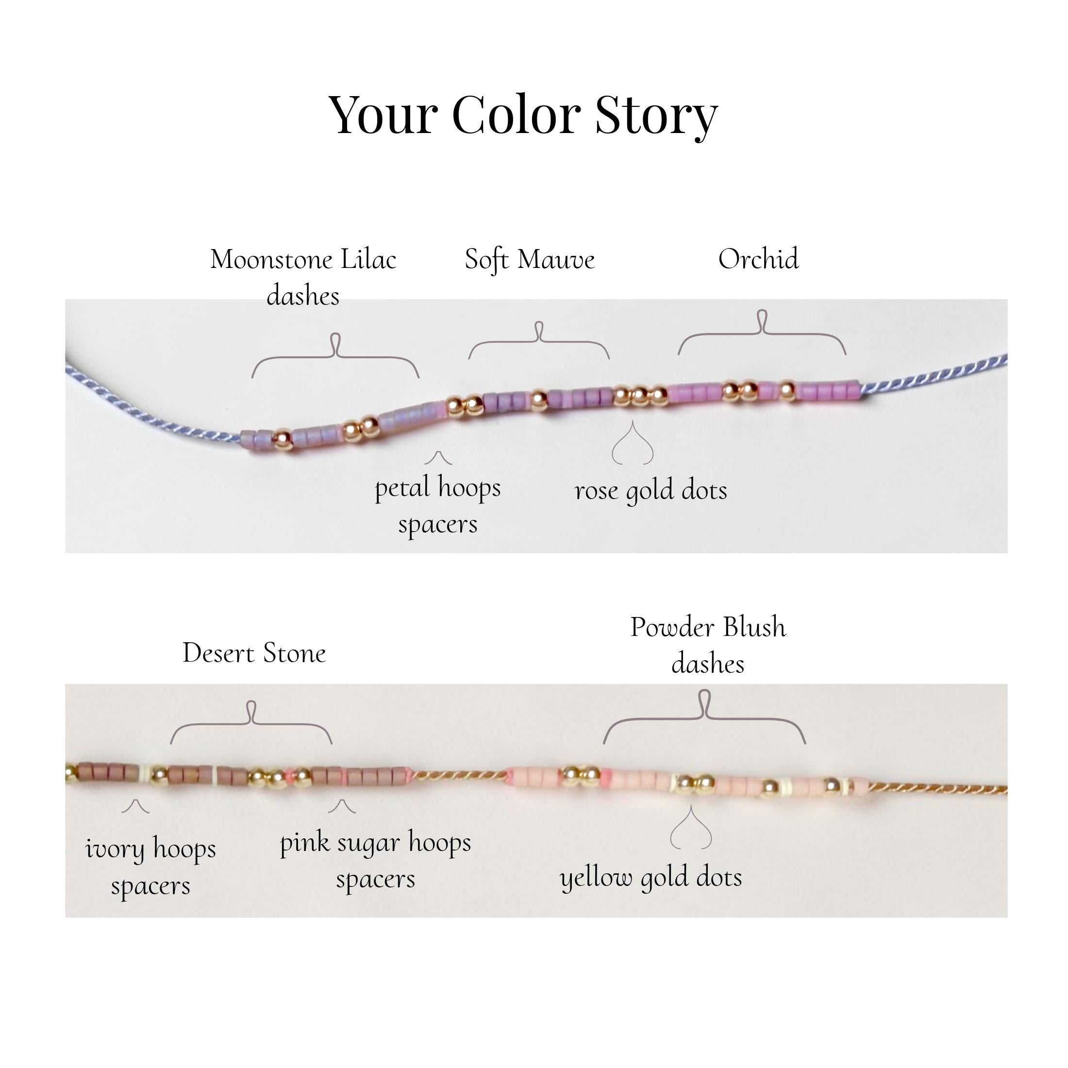 Rose Gold Friendship Morse Bracelet