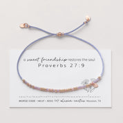 Rose Gold Friendship Morse Bracelet