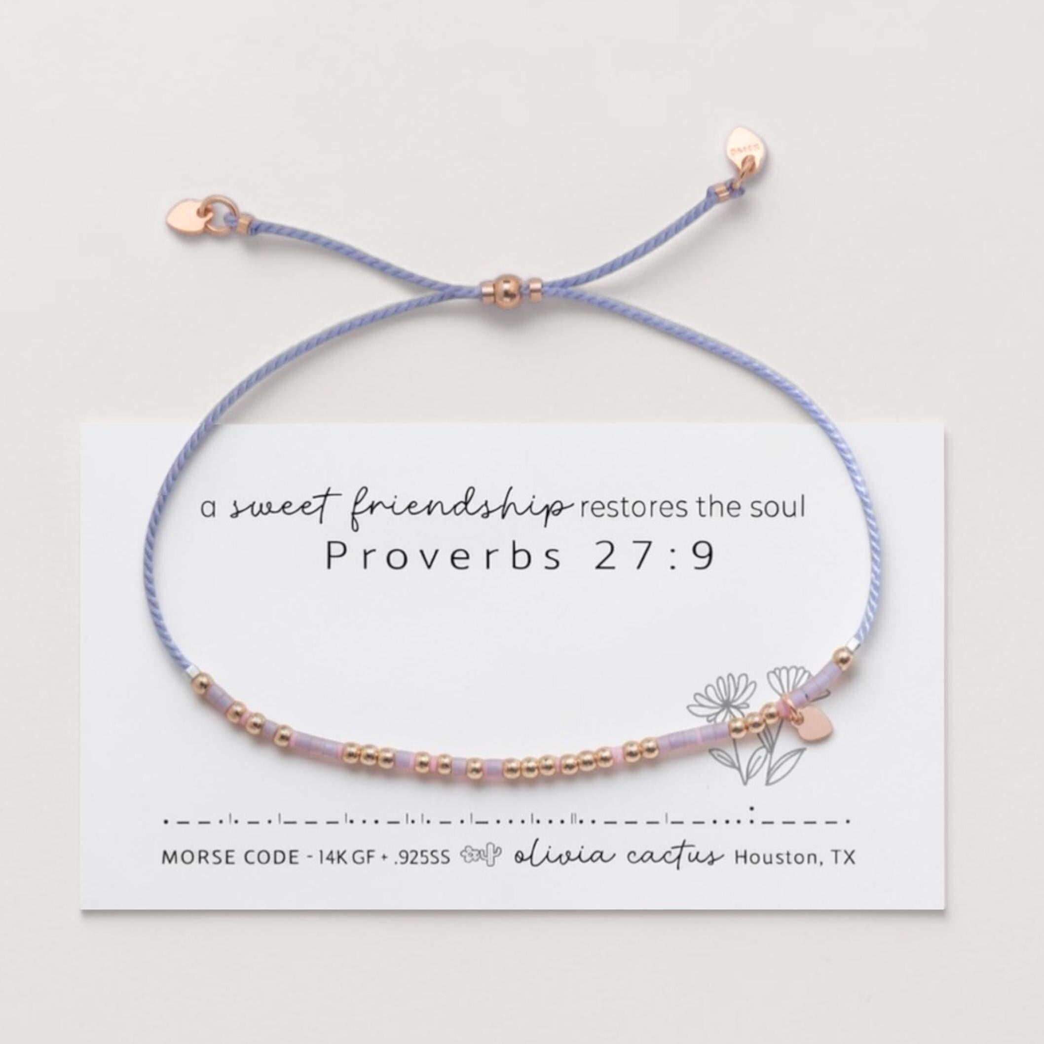 Rose Gold Friendship Morse Bracelet