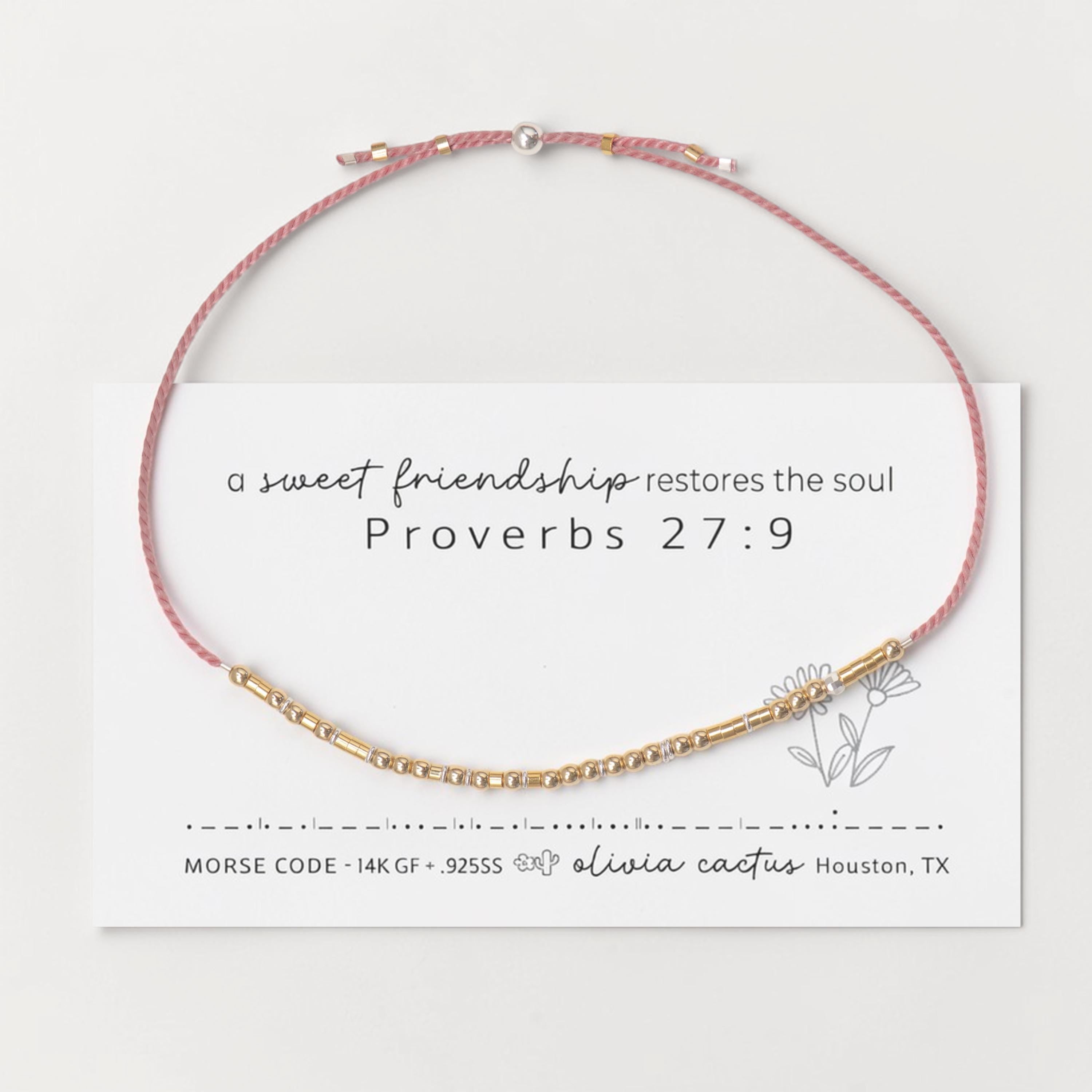 Philippians 4:6 Morse Code Bracelet
