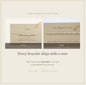 Faith Morse Code Bracelet | 14k Gold Filled with Cross Charm