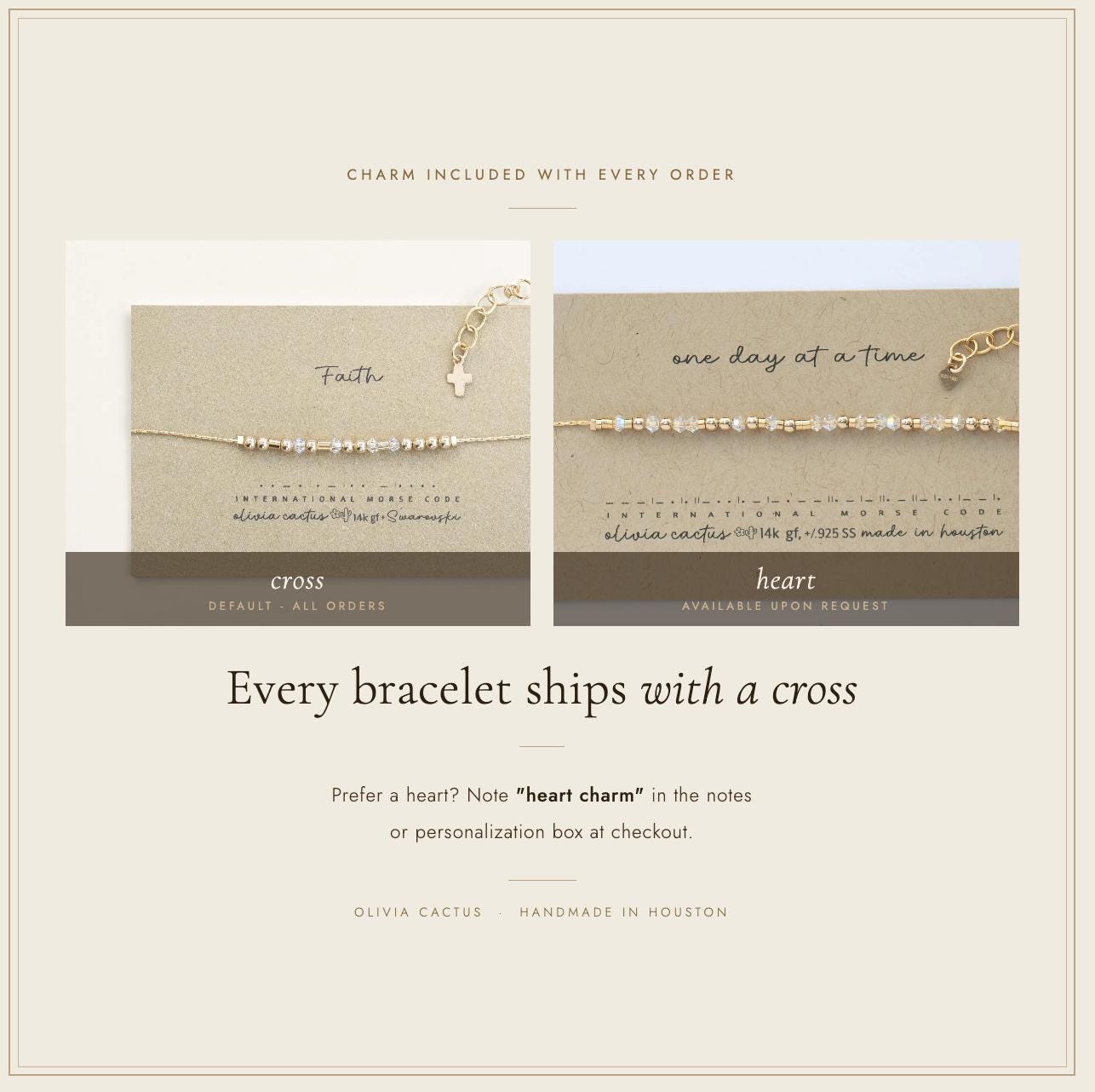 Gold Morse Code Bracelet, Tiny Cross Charm, Swarovski - Faith, Confirmation, Baptism Gift for Women
