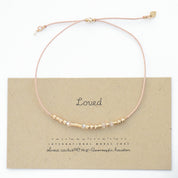 Loved Morse Code Bracelet w/ Swarovski Crystals