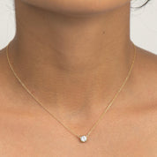 Nasreen Necklace, Diamond Cut CZ on 14k Gold Filled Chain, Dainty Bridesmaid Gift