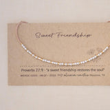 Sweet Friendship Morse Code Bracelet. Proverbs 27:9 or Custom Bible Verse. Silver, GoldFilled Gift.