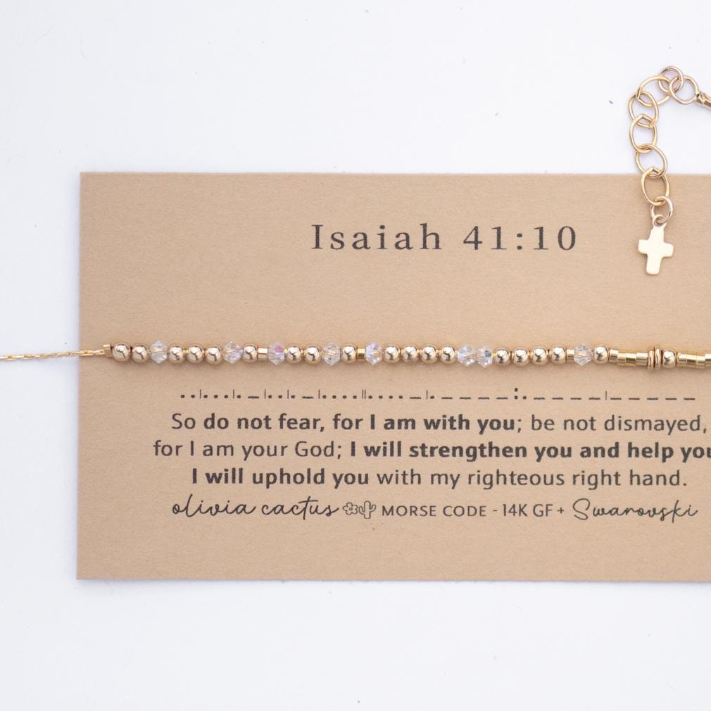 Isaiah 41:10 Morse Code Bracelet