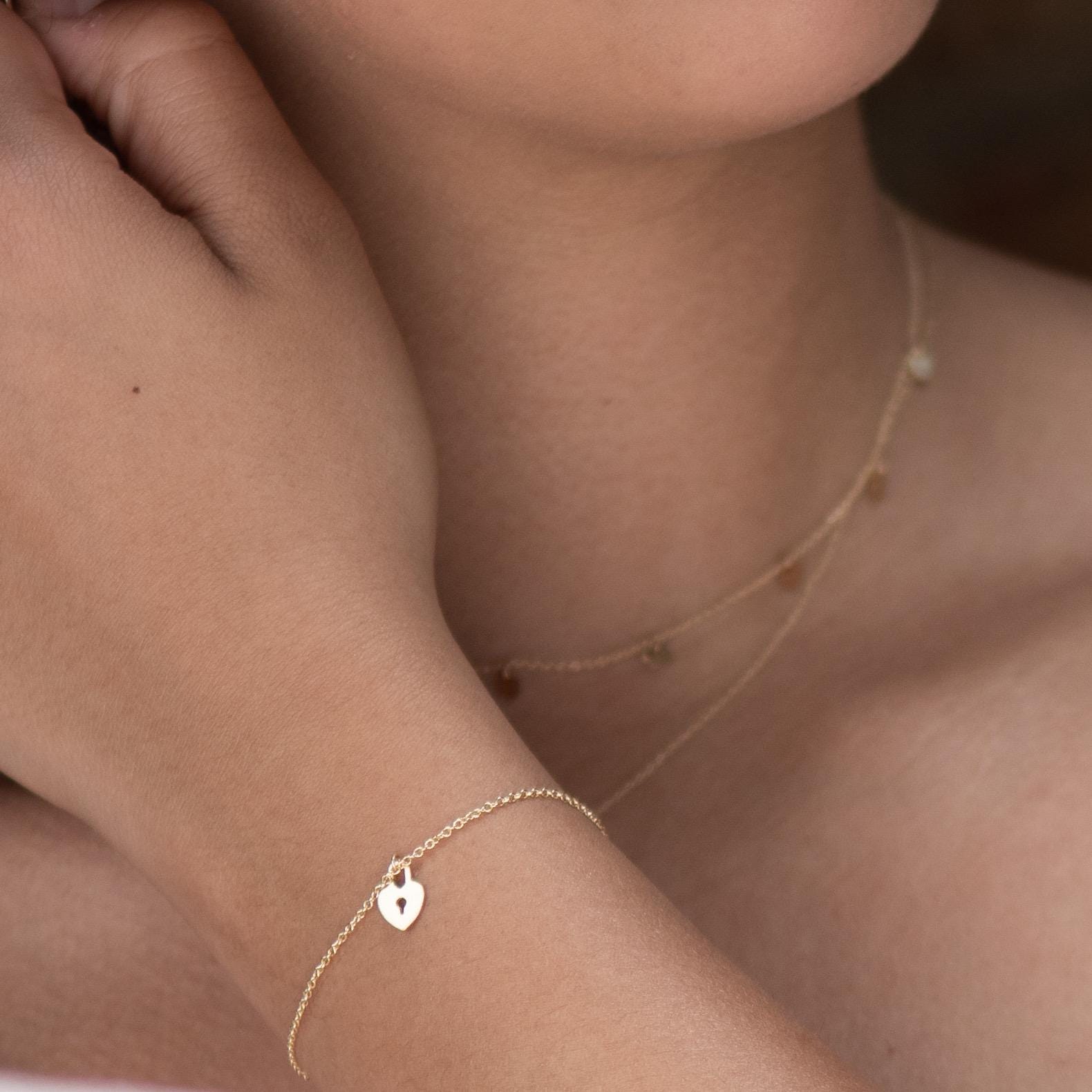 Heart Lock and Key Bracelet