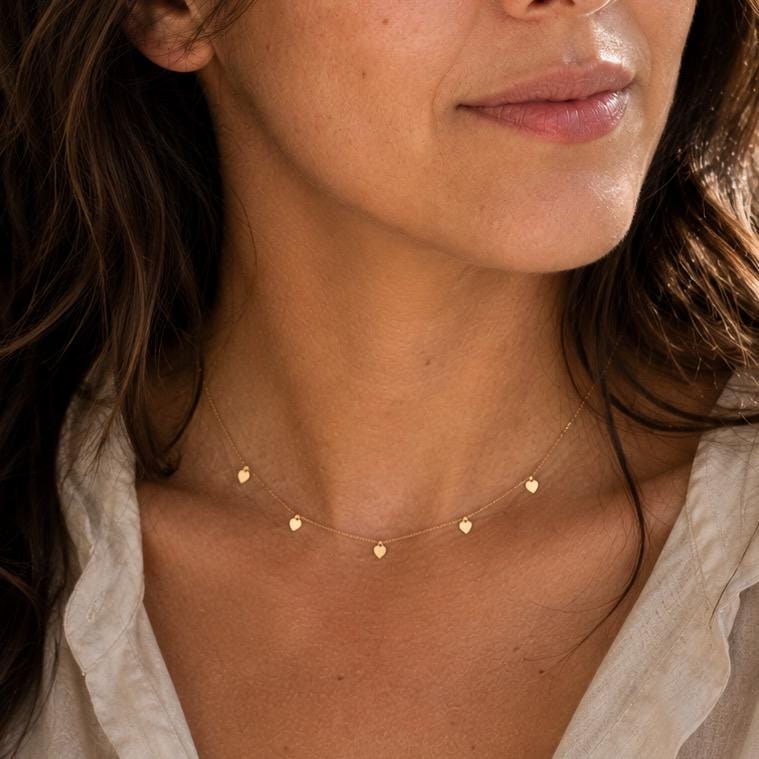 Valentina Tiny Hearts Necklace