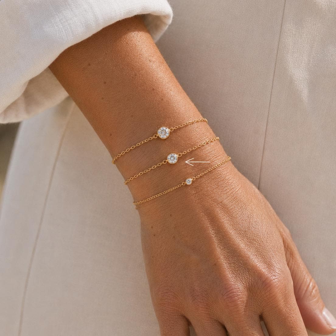 Dainty Gold CZ Bracelet 81B