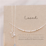 Custom Sterling Silver Morse Code Necklace, Hidden Message, Loved or Personalized Birthday Gift