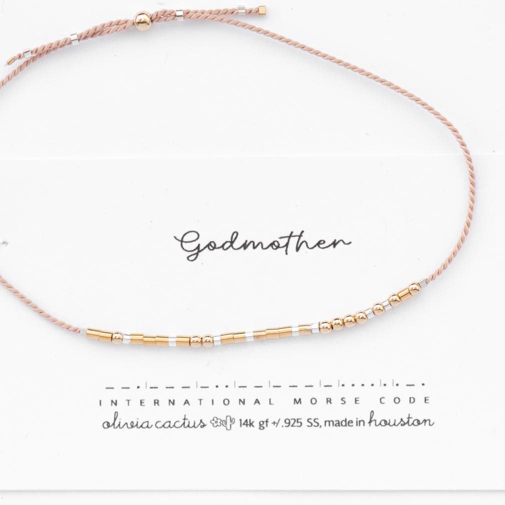 Godmother Morse Code Bracelet