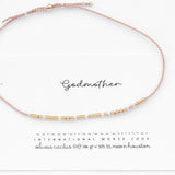 Godmother Morse Code Bracelet