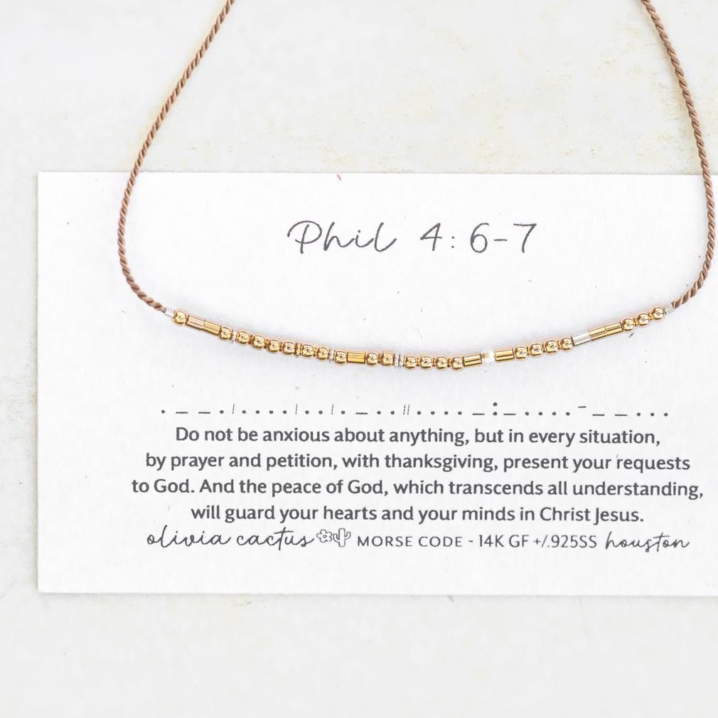 Philippians 4:6 Morse Code Bracelet
