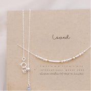 Custom Sterling Silver Morse Code Necklace, Hidden Message, Loved or Personalized Birthday Gift