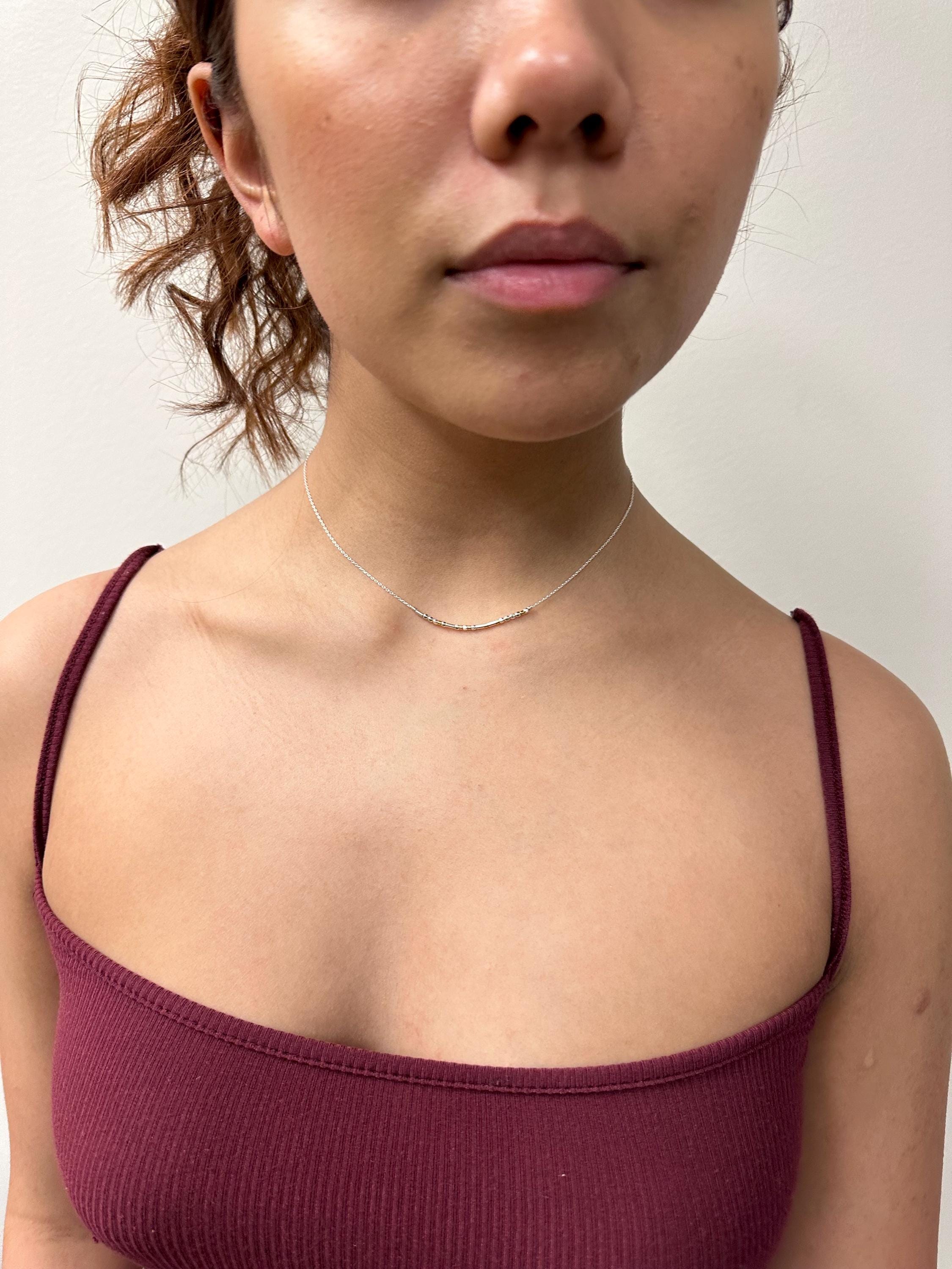 Custom Sterling Silver Morse Code Necklace