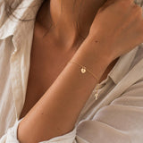 Heart lock gold chain bracelet