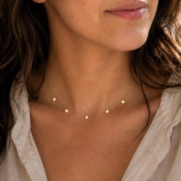 Valentina Tiny Hearts Necklace