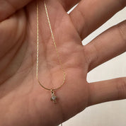 Tiny Cross Spark Necklace