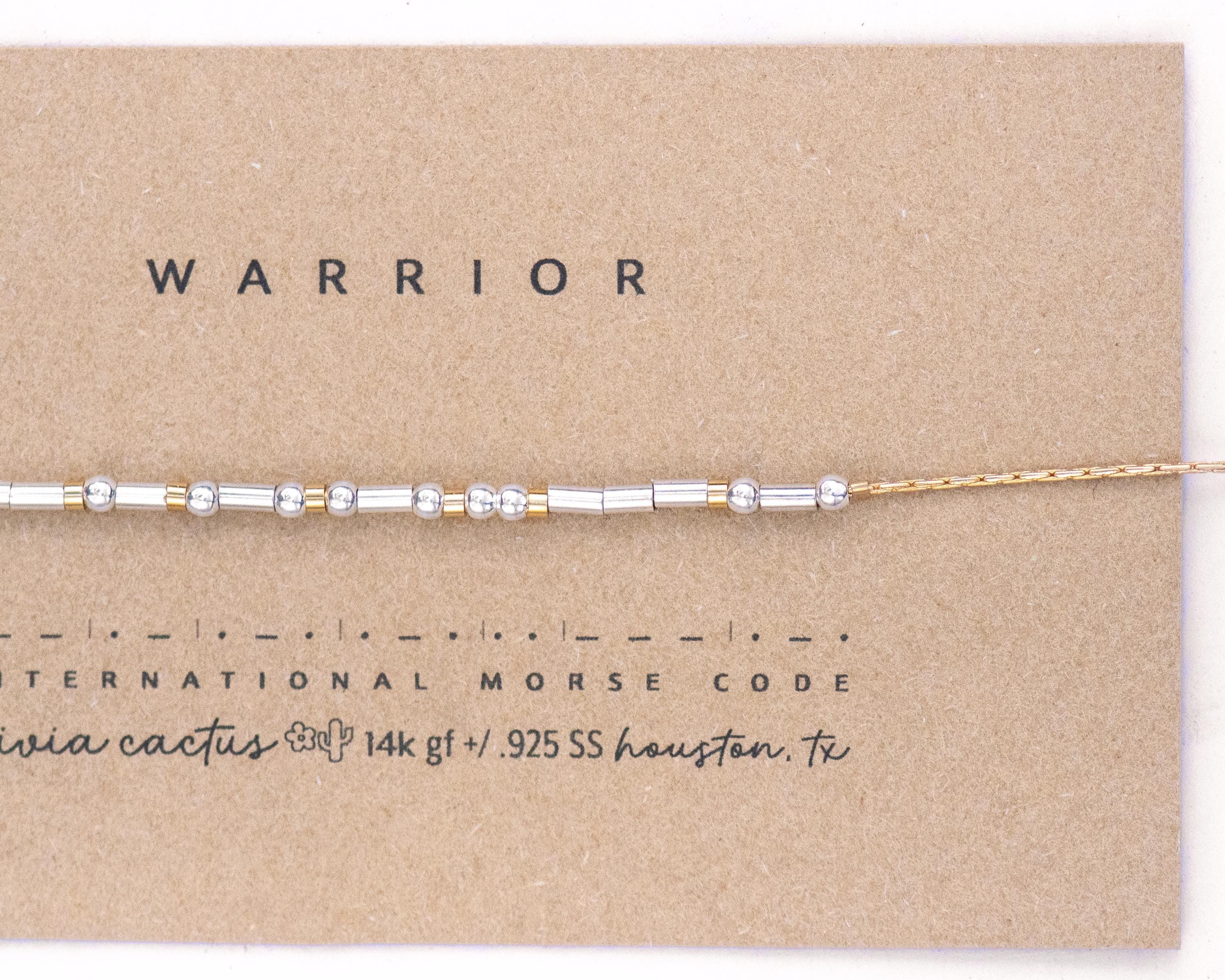 Morse Code Bracelet for Women, Personalized Custom Word, 14K Gold Filled Sterling Silver