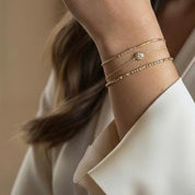 Isaiah 41:10 Morse Code Bracelet - Dainty 14K Gold & Silver Jewelry by Olivia Cactus