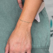 Isaiah 41:10 Morse Code Bracelet - Dainty 14K Gold & Silver Jewelry by Olivia Cactus