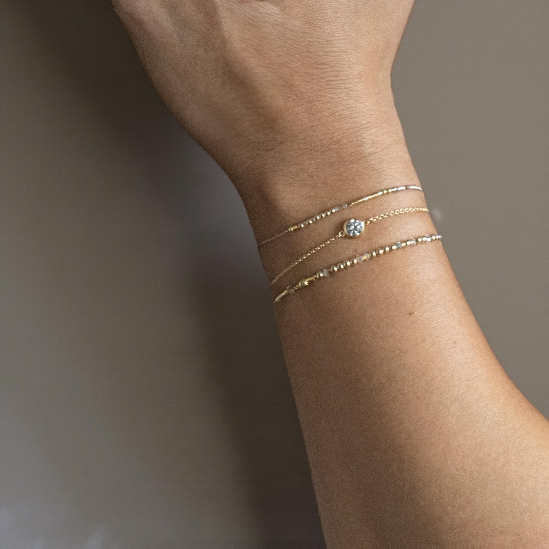 Isaiah 41:10 Morse Code Bracelet - Dainty 14K Gold & Silver Jewelry by Olivia Cactus