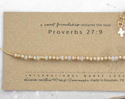 Isaiah 41:10 Morse Code Bracelet - Dainty 14K Gold & Silver Jewelry by Olivia Cactus