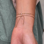 Isaiah 41:10 Morse Code Bracelet - Dainty 14K Gold & Silver Jewelry by Olivia Cactus