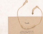 Isaiah 41:10 Morse Code Bracelet - Dainty 14K Gold & Silver Jewelry by Olivia Cactus