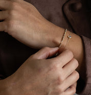 Isaiah 41:10 Morse Code Bracelet - Dainty 14K Gold & Silver Jewelry by Olivia Cactus