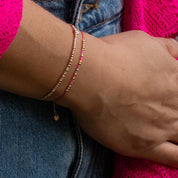 Isaiah 43:18 - 19 Morse Code Bracelet - Dainty 14K Gold & Silver Jewelry by Olivia Cactus