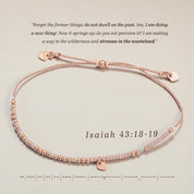 Isaiah 43:18 - 19 Morse Code Bracelet - Dainty 14K Gold & Silver Jewelry by Olivia Cactus