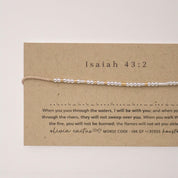 Isaiah 43:2 Bible Verse Morse Code Bracelet - Dainty 14K Gold & Silver Jewelry by Olivia Cactus