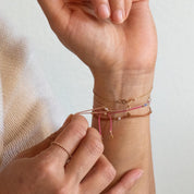 Isaiah 43:2 Bible Verse Morse Code Bracelet - Dainty 14K Gold & Silver Jewelry by Olivia Cactus