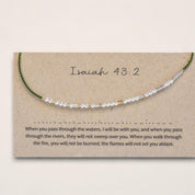 Isaiah 43:2 Bible Verse Morse Code Bracelet - Dainty 14K Gold & Silver Jewelry by Olivia Cactus