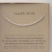 John 16:33 Morse Code Bracelet - Dainty 14K Gold & Silver Jewelry by Olivia Cactus