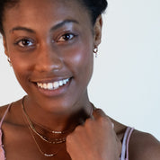 Little Pearls on Cord Necklace - Dainty 14K Gold & Silver Jewelry by Olivia Cactus