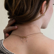 Little Pearls on Cord Necklace - Dainty 14K Gold & Silver Jewelry by Olivia Cactus
