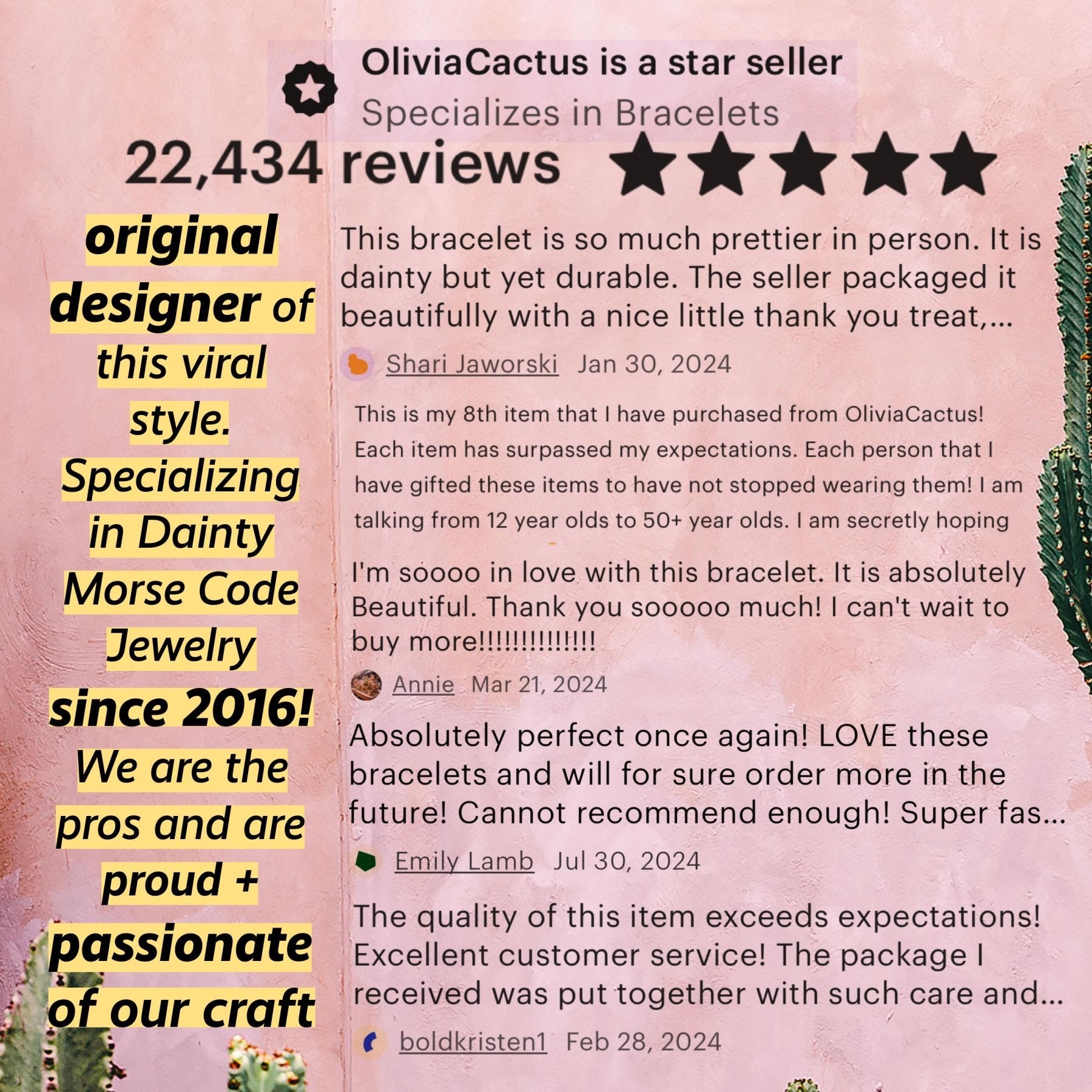 Loved Morse Code Necklace - Dainty 14K Gold & Silver Jewelry by Olivia Cactus