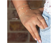 Macarena Pearls Bracelet - Dainty 14K Gold & Silver Jewelry by Olivia Cactus