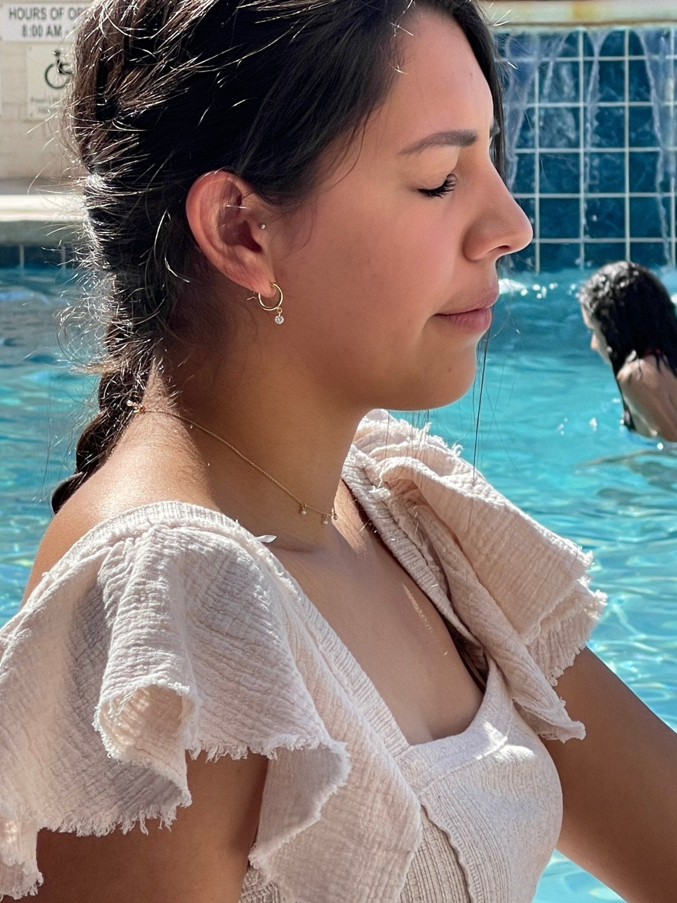 Macarena Tiny Pearls Necklace - Dainty 14K Gold & Silver Jewelry by Olivia Cactus