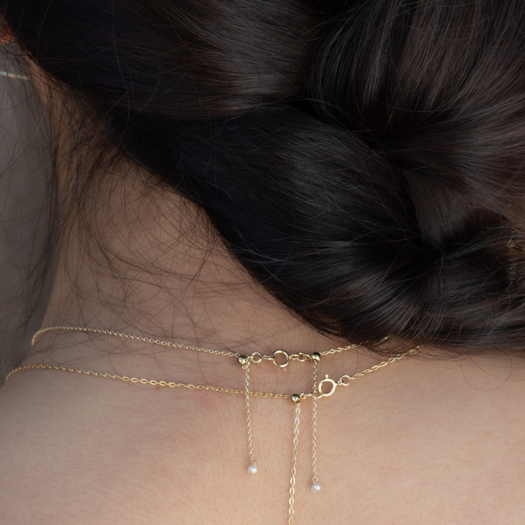 Macarena Tiny Pearls Necklace - Dainty 14K Gold & Silver Jewelry by Olivia Cactus