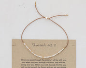 Matthew 11:28 Morse Code Bracelet - Dainty 14K Gold & Silver Jewelry by Olivia Cactus