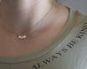 MOM Letter Discs Necklace Morse and Dainty Jewelry by Olivia Cactus