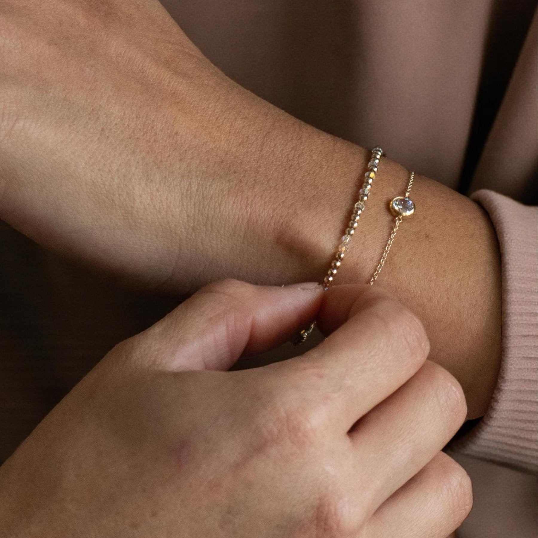  Swarovski Crystals - Dainty 14K Gold & Silver Jewelry by Olivia Cactus