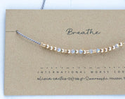 Morse Code Bracelet w/ Swarovski Crystals - Dainty 14K Gold & Silver Jewelry by Olivia Cactus