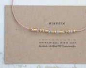 Morse Code Bracelet w/ Swarovski Crystals - Dainty 14K Gold & Silver Jewelry by Olivia Cactus