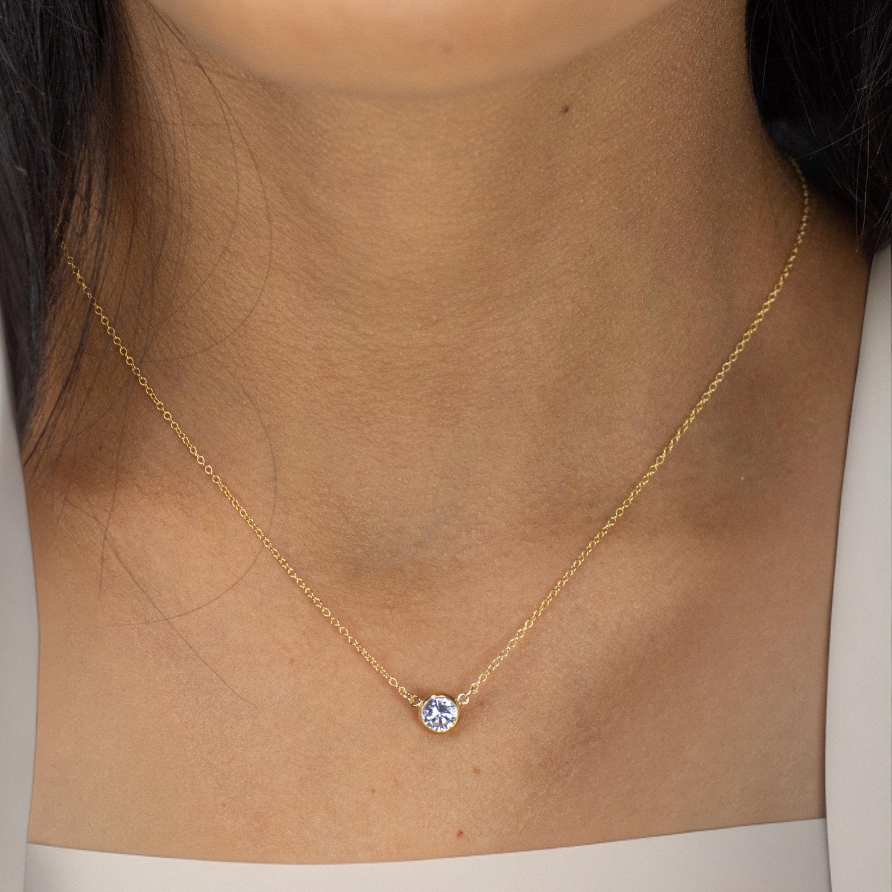 Nasreen Necklace - Gold - Dainty 14K Gold & Silver Jewelry by Olivia Cactus