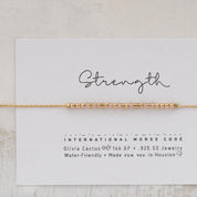 Philippians 4: 6 - 7 Morse Code Bracelet - Dainty 14K Gold & Silver Jewelry by Olivia Cactus